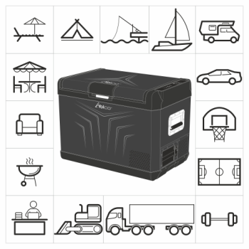 Przenośna lodówka kompresorowa Yolco GCX47 Black